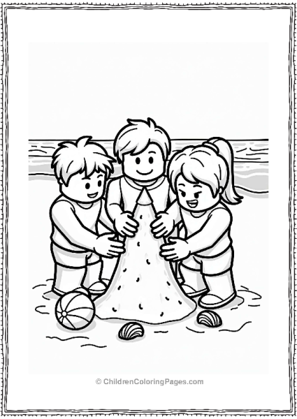 Roblox Friends Building A Sandcastle Free PDF Printable