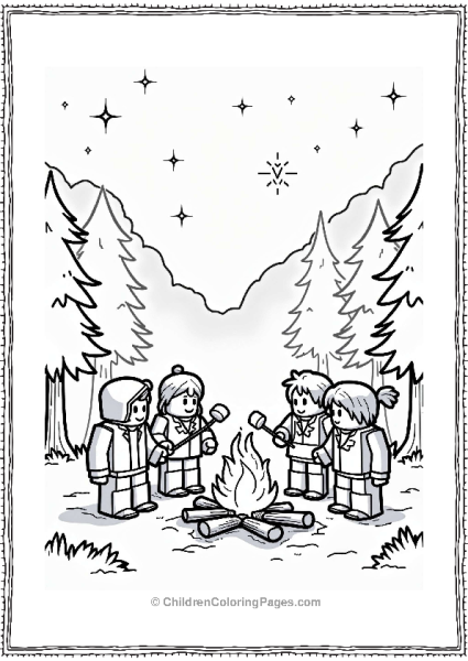 Roblox Friends Camping Under The Stars Free PDF Printable