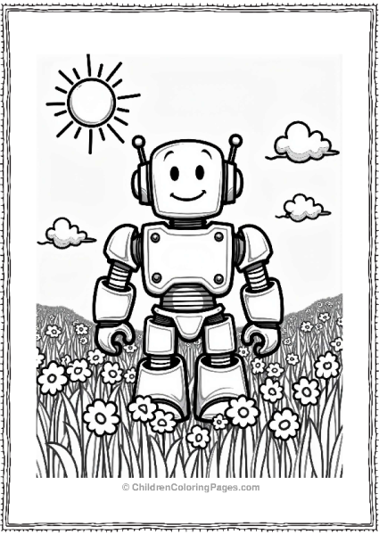 Roblox Giant Robot In A Flower Field Free PDF Printable