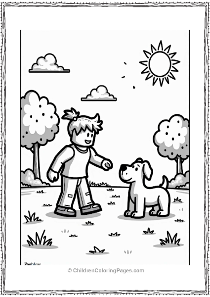 Roblox Player Fetching With Pixelated Dog Free PDF Printable