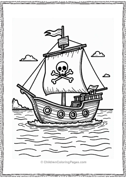 Roblox Playful Pirate Ship On Calm Seas Free PDF Printable