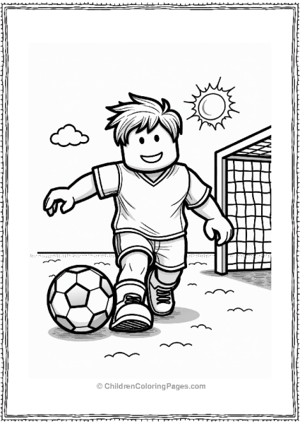 Roblox Soccer Player Kicking A Ball Free PDF Printable