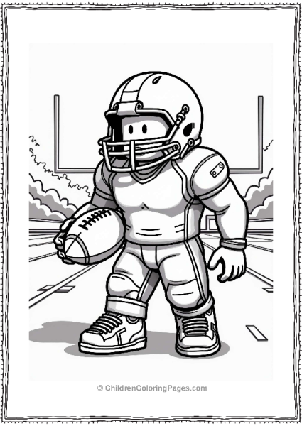 Robloxian Football Player On The Field Free PDF Printable