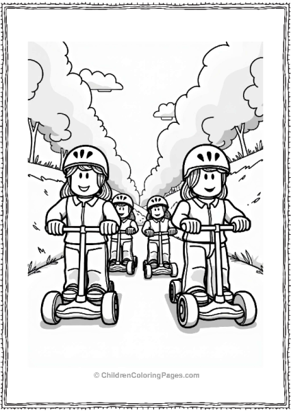 Robloxian Friends Scooter Race Free PDF Printable
