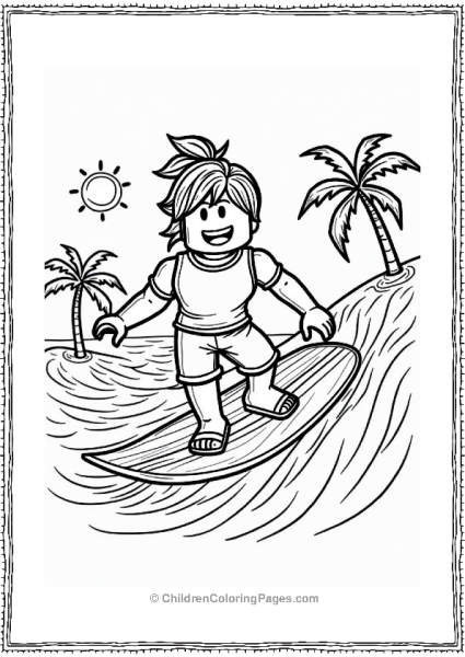 Robloxian Surfing Adventure Free PDF Printable