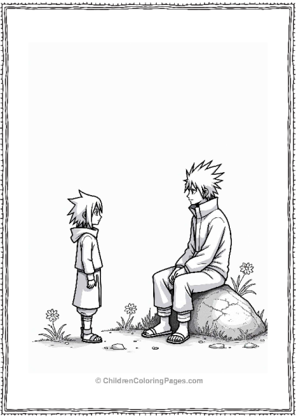 Sasuke Admiring Itachi Free PDF Printable