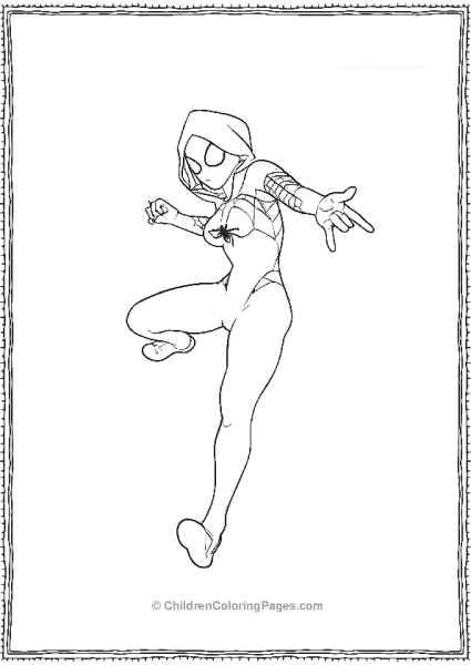 Spider Gwen Striking A Pose Free PDF Printable