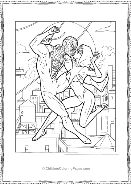 Spider Man And Spider Gwen In Action Free PDF Printable