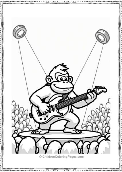 Super Smash Bros Donkey Kong Performing On Stage Free PDF Printable