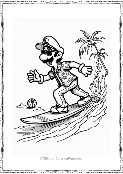 Super Smash Bros Luigi The Summer Surfer Free PDF Printable