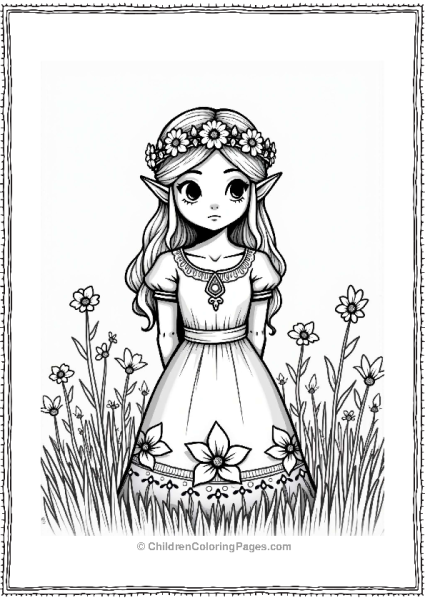 Super Smash Bros Zelda In A Floral Dress Free PDF Printable