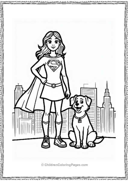 Supergirl And Her Sidekick Ready For Adventure Free PDF Printable