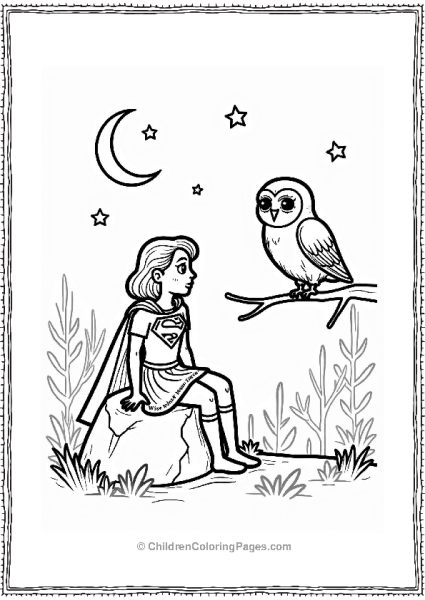 Supergirl And The Wise Owl Free PDF Printable