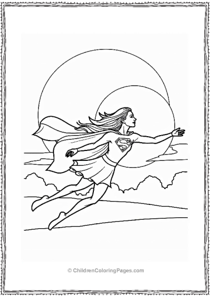 Supergirl At Sunset Free PDF Printable