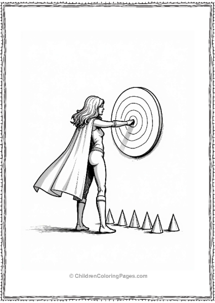 Supergirl Practicing Heat Vision Free PDF Printable