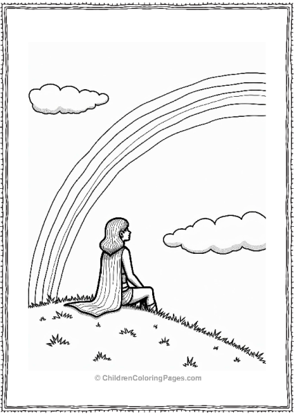 Supergirl Watching A Rainbow Free PDF Printable