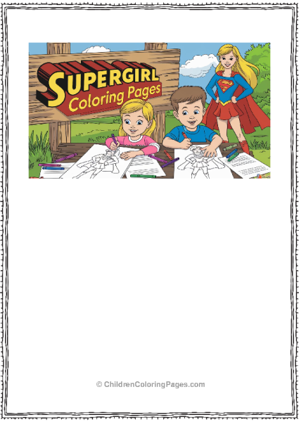 Supergirl Coloring Pages Free PDF Printable