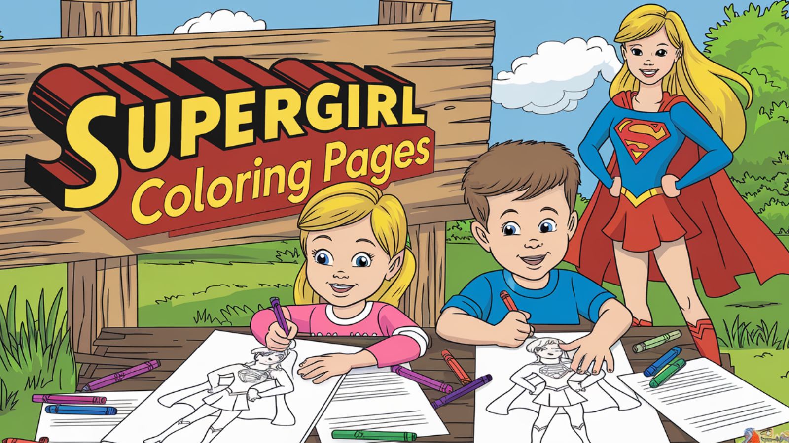 Supergirl Coloring Pages – Free PDF Printables 🦸‍♀️💪💫