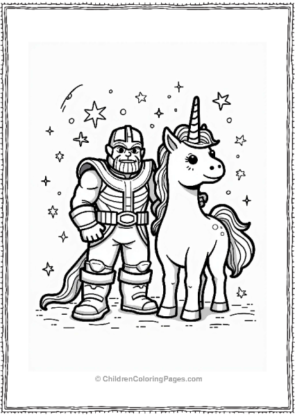Thanos And The Space Unicorn Free PDF Printable