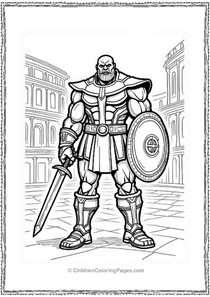 Thanos As A Gladiator Free PDF Printable