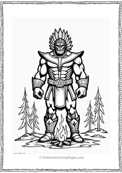 Thanos As A Native American Chief Free PDF Printable