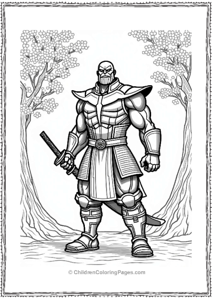 Thanos As A Samurai Warrior Free PDF Printable