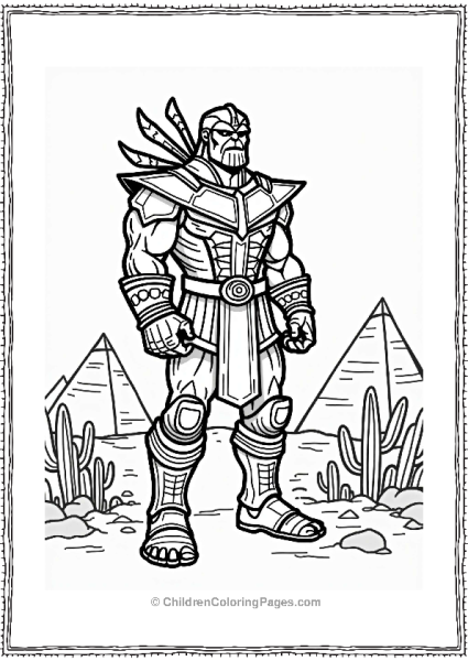 Thanos As An Aztec Warrior Free PDF Printable