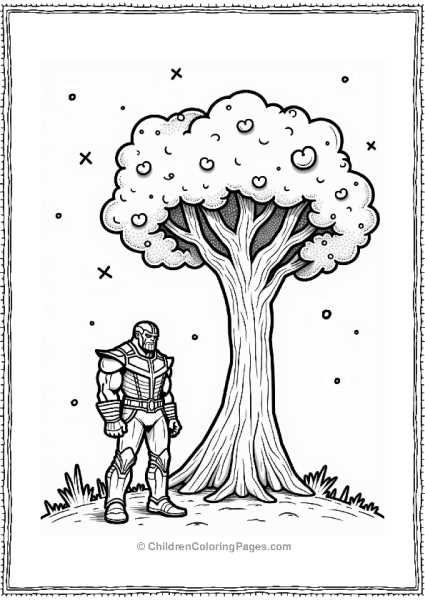 Thanos Beside An Alien Tree Free PDF Printable
