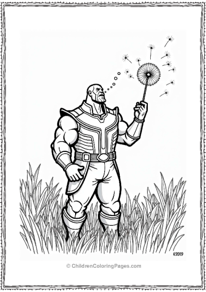 Thanos Blowing Dandelion Seeds Free PDF Printable