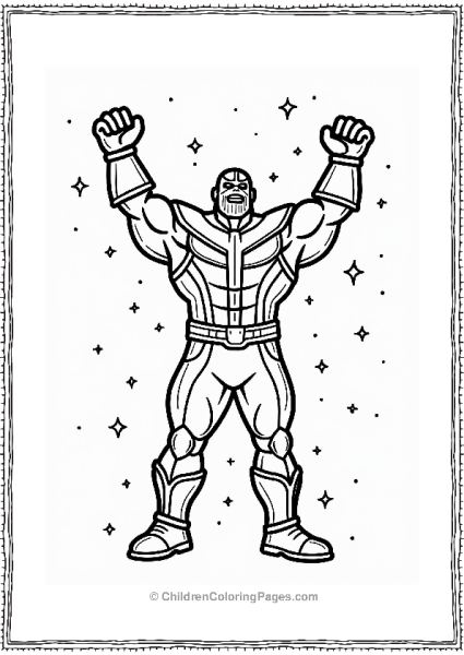 Thanos Celebrating Victory With Confetti Free PDF Printable