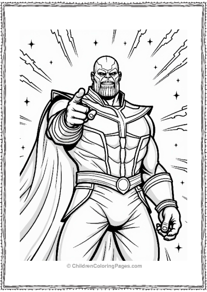 Thanos Commanding With Shooting Stars Free PDF Printable