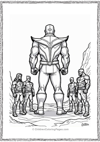 Thanos Confronts The Avengers Free PDF Printable