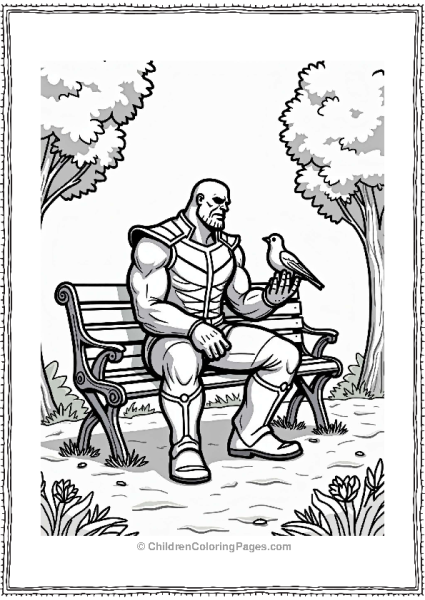 Thanos Feeding Birds In The Park Free PDF Printable