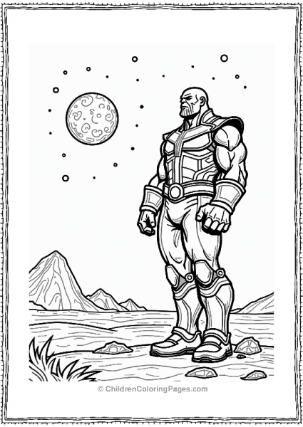 Thanos Gazing At A Distant Galaxy Free PDF Printable