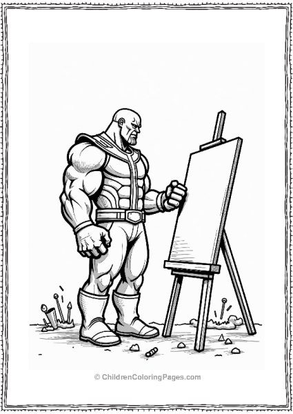 Thanos Gazing At An Empty Canvas Free PDF Printable