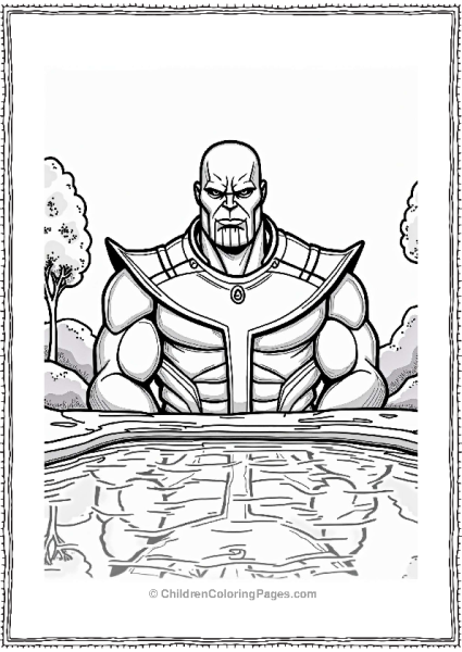 Thanos Gazing Into A Reflective Pool Free PDF Printable