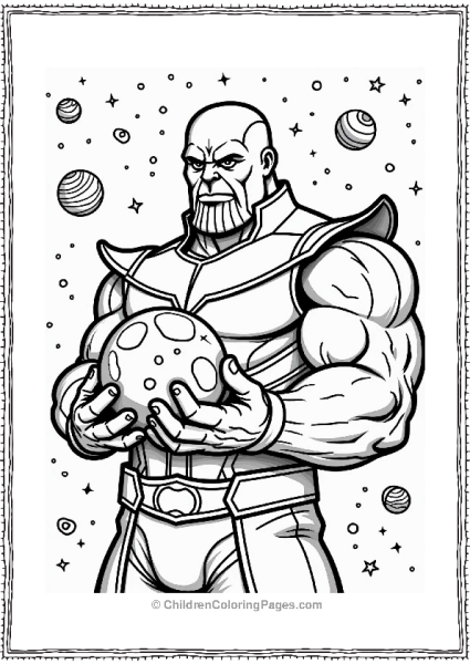 Thanos Holding The Universe Free PDF Printable