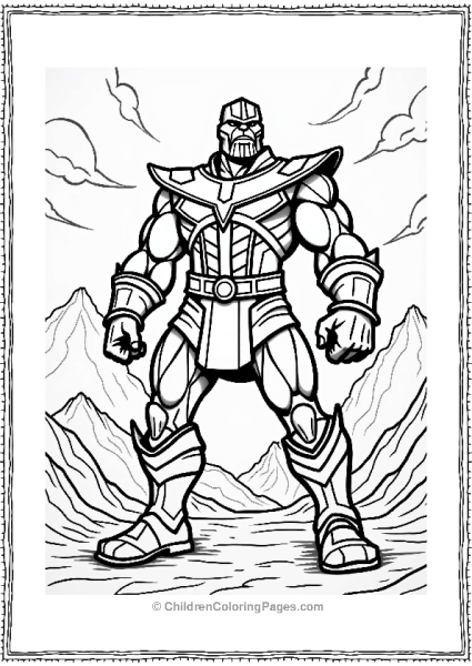 Thanos In A Battle Pose Free PDF Printable
