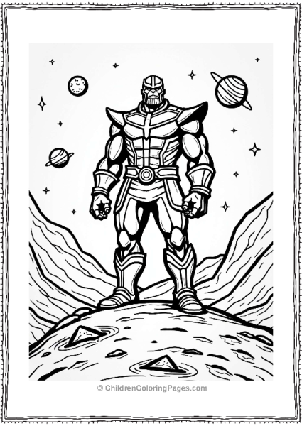 Thanos In A Cosmic Landscape Free PDF Printable