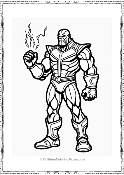 Thanos In Battle Pose Free PDF Printable