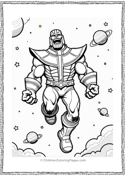 Thanos Laughing In Space Free PDF Printable