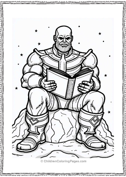 Thanos Reading A Cosmic Book Free PDF Printable