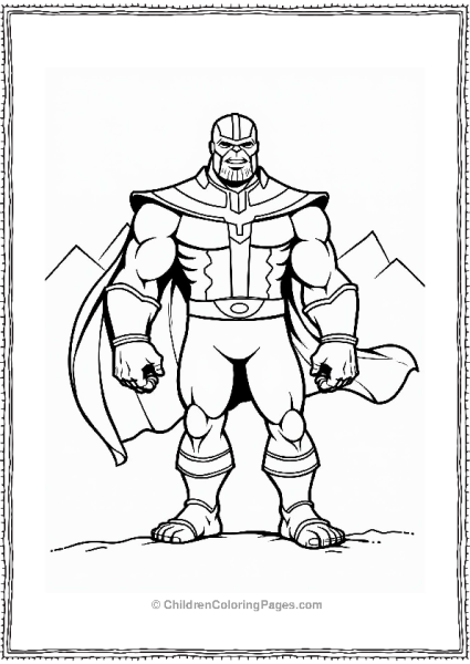 Thanos Silhouette With Simple Background Free PDF Printable