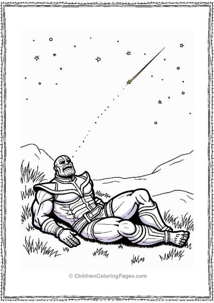 Thanos Under A Starry Sky Free PDF Printable