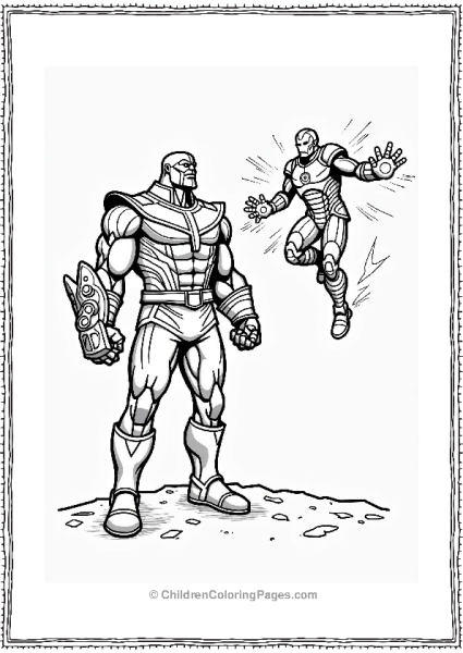 Thanos Vs Iron Man A Minimalist Showdown Free PDF Printable
