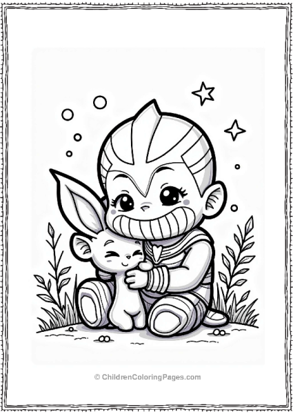 Thanos With A Cute Alien Pet Free PDF Printable