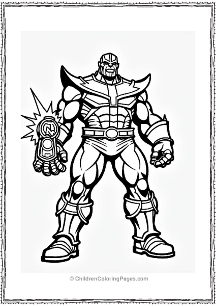 Thanos With Infinity Gauntlet Ready For Battle Free PDF Printable