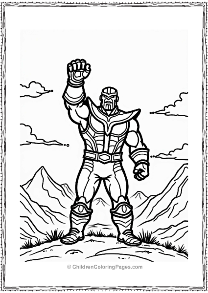 Thanos With Infinity Gauntlet Silhouette Free PDF Printable