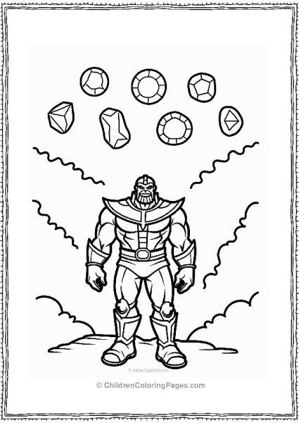 Thanos With Infinity Stones In The Sky Free PDF Printable