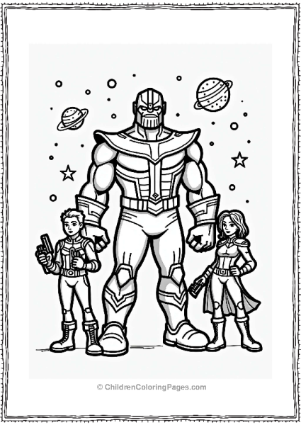 Thanos With The Guardians Of The Galaxy Free PDF Printable